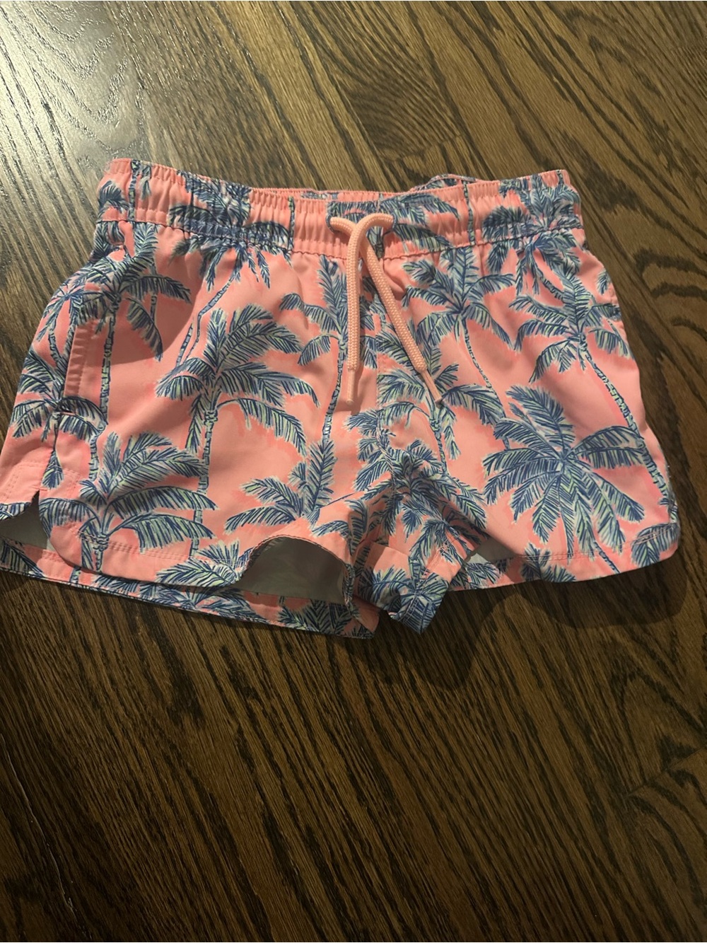 Vineyard Vines Pink Palm-Print Girls Shorts